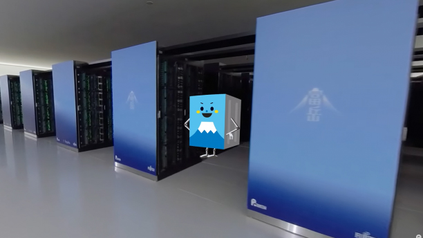 【360°】スーパーコンピュータ「富岳」のある計算機室を見てみよう